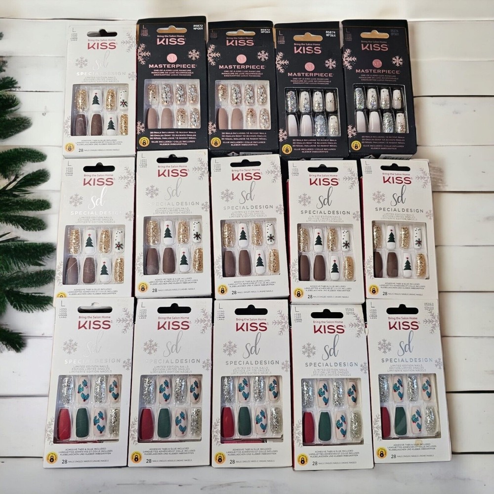 15 Kiss Nails‎ Christmas Luxe Masterpiece Manicure 7 Day Glue